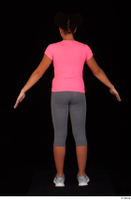  Zahara dressed grey sneakers grey sports leggings pink t shirt sports standing whole body 0013.jpg
